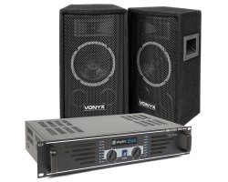 Vonyx 300W DJ Set reproboxů se zesilovačem