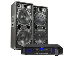Max MAX212 DJ Set reproboxů se zesilovačem s Bluetooth 2800W