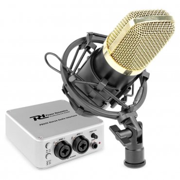 Vonyx CM400B Set studiového mikrofonu s PDX25 USB audio rozhraním