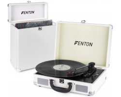Fenton RP115D Gramofon s Bluetooth a kufrem na vinylové desky - Barva bílá