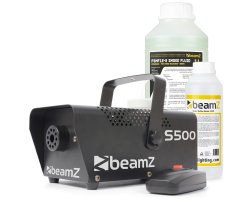 BeamZ S500 Set výrobníku mlhy s čisticí a mlhovou kapalinou