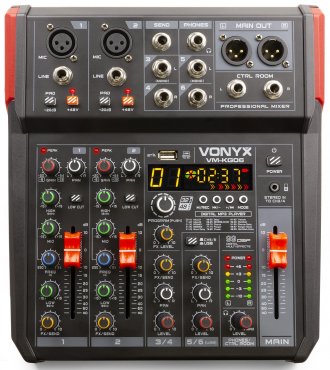 Vonyx VM-KG06 Music Mixer 6-kanálový BT/DSP/USB Record
