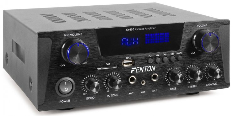 Fenton AV430B Karaoke zesilovač 2x 300W Černá