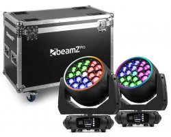 BeamZ Pro MHL1940 LED Otočná hlava Zoom 19x40W 2 ks s Flightcase