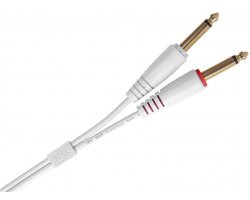 UDG Ultimate Audio Cable Set 1/4'' Jack - 1/4'' Jack White Straight 1,5m