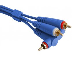 UDG Ultimate Audio Cable Set RCA Straight - RCA Angled Blue 3m