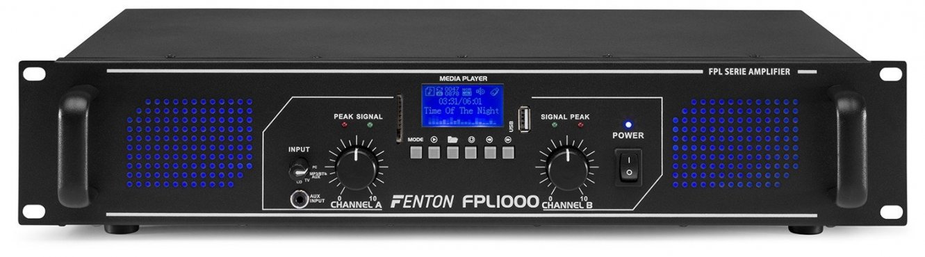 Fenton FPL1000 Digital Amplifier Blue LED