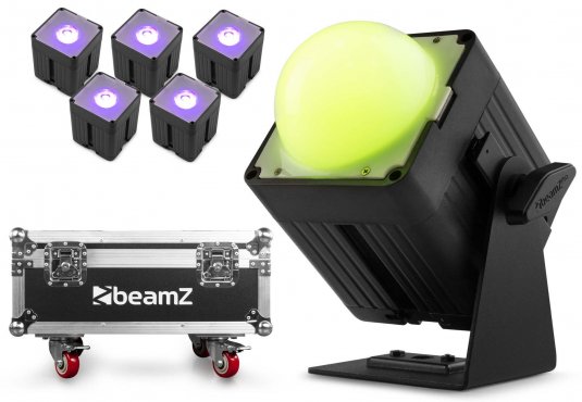 BeamZ KUBE20BK Set 6x Uplight PAR v přepravním kufru FCC30