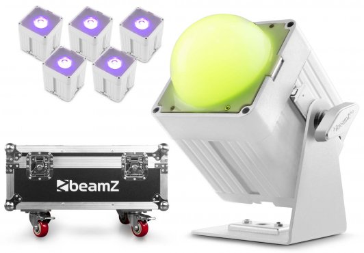 BeamZ KUBE20WH Set 6x Uplight PAR v přepravním kufru FCC30