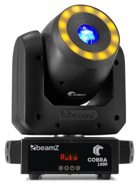 BeamZ Cobra 100R Spot 100W Moving Head with Ring