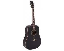 Dimavery STW-40 Western guitar, black