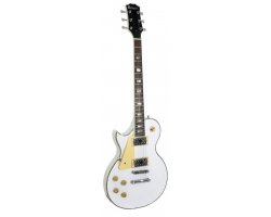 Dimavery LP-700L elektrická kytara, bílá, levoruká